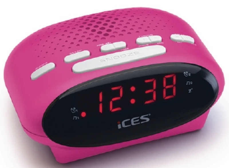 Ices ICR-210 Clock Pink