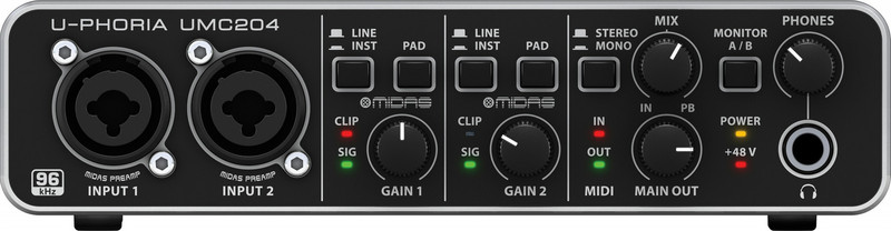 Behringer UMC204 дополнительное музыкальное оборудование