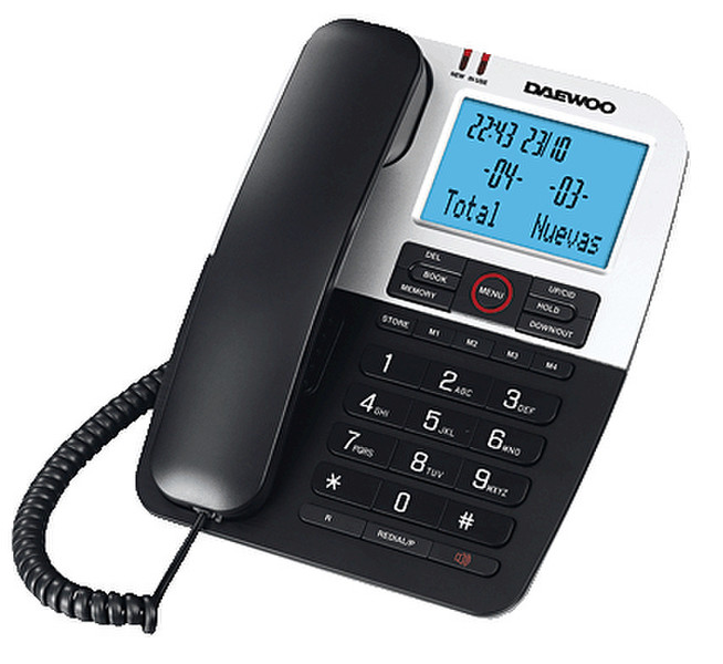 Daewoo DTC 410 Аналоговый Черный, Cеребряный телефон