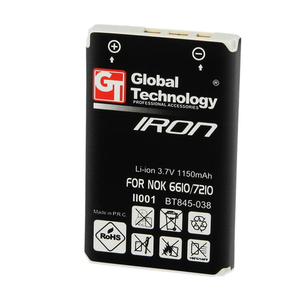 Global Technology 10757 Lithium-Ion 1150mAh 3.7V rechargeable battery