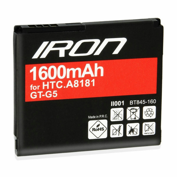 Global Technology 10547 Lithium-Ion 1600mAh Wiederaufladbare Batterie