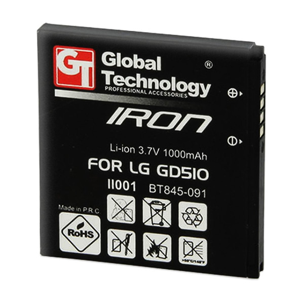 Global Technology 10425 Lithium-Ion 1000mAh 3.7V Wiederaufladbare Batterie