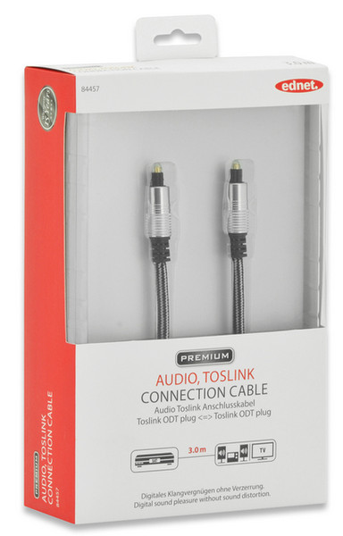 Ednet 5m Toslink m/m 5м TOSLINK TOSLINK Черный аудио кабель
