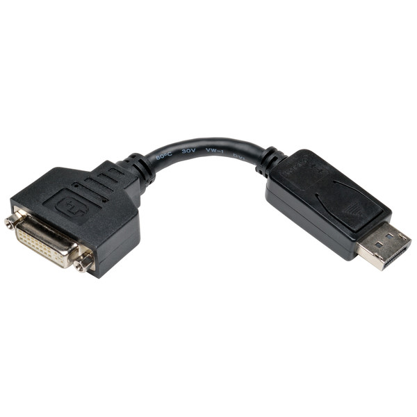 Tripp Lite DisplayPort to DVI Cable Adapter, Converter for DP-M to DVI-I-F