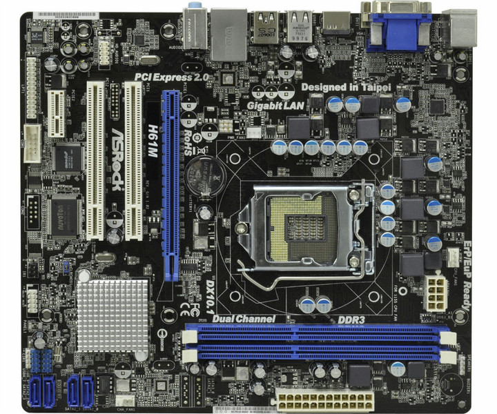 Asrock H61M Intel H61 Socket H2 (LGA 1155) Micro ATX motherboard