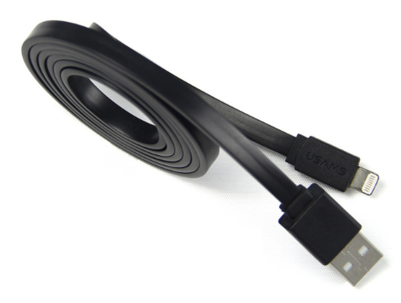 USAMS IP5USB01 1м USB A Lightning Черный кабель USB