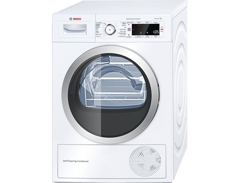 Bosch Logixx 8 WTW85530EE Отдельностоящий Фронтальная загрузка 8кг A++ Белый сушилка для белья