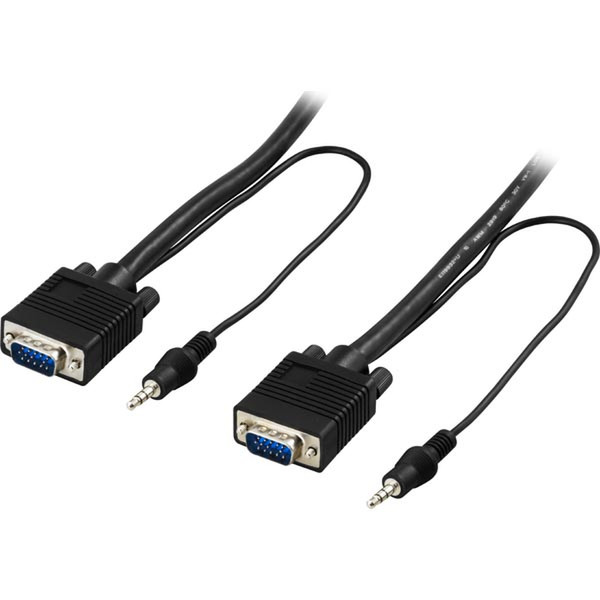 Mercodan 719310 1m VGA (D-Sub) + 3.5mm VGA (D-Sub) + 3.5mm Black