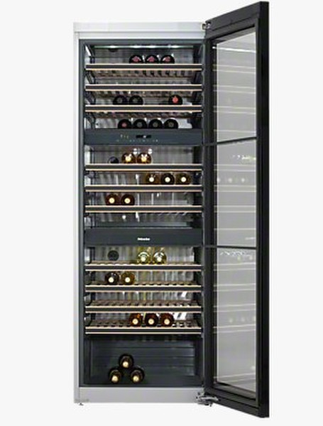 Miele KWT 6831 SG Отдельностоящий Термоэлектрический винный шкаф Черный, Нержавеющая сталь 178бутылка(и) B