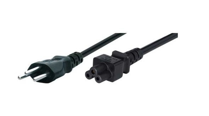 Tecline 35902CH 1.8m Power plug type J C5 coupler Schwarz Stromkabel