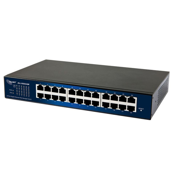ALLNET ALL-SG8324M Управляемый L2 Gigabit Ethernet (10/100/1000) Черный сетевой коммутатор