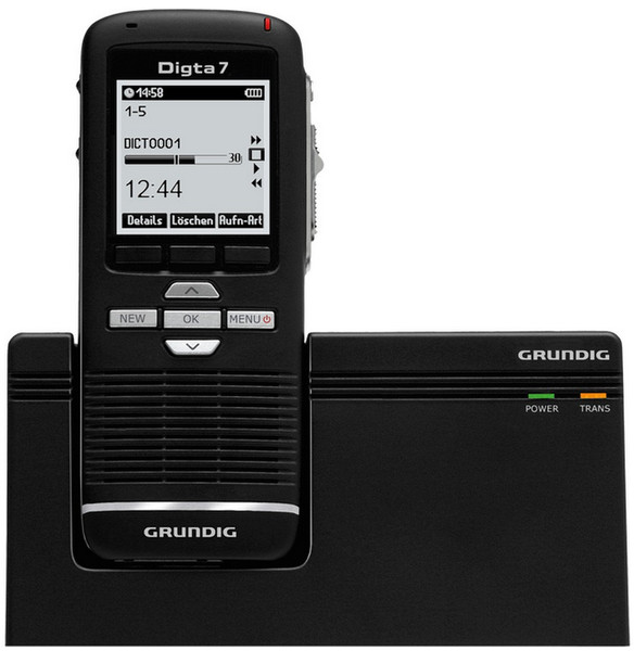 Grundig Digta 7 Premium Set with DigtaSoft Pro Internal memory & flash card Black dictaphone