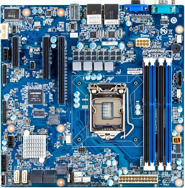 Gigabyte GA-6LASH Intel C222 Socket H3 (LGA 1150) Микро ATX материнская плата для сервера/рабочей станции