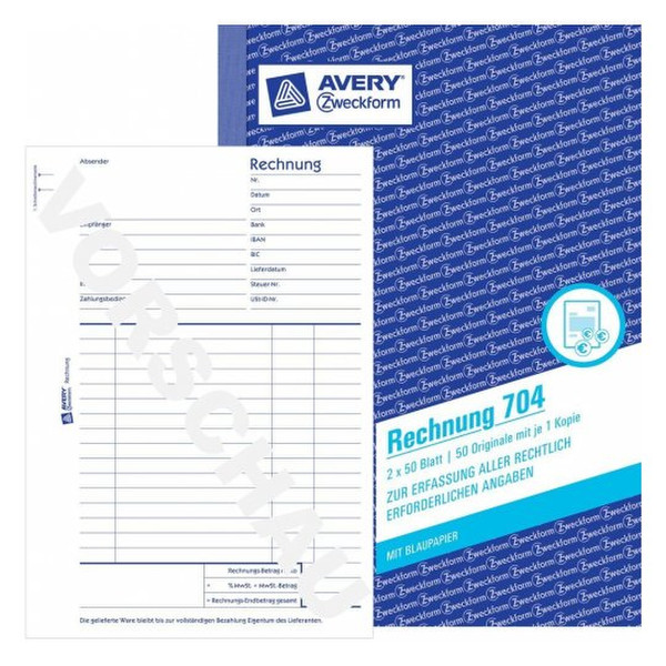 Avery 704 administration book