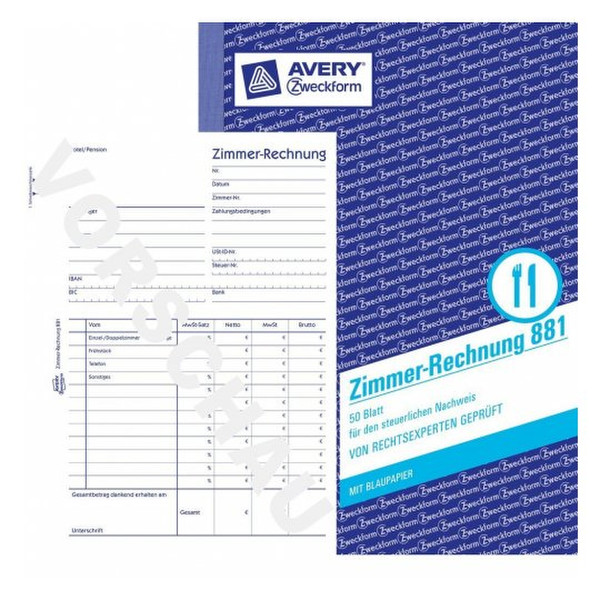 Avery 881 administration book