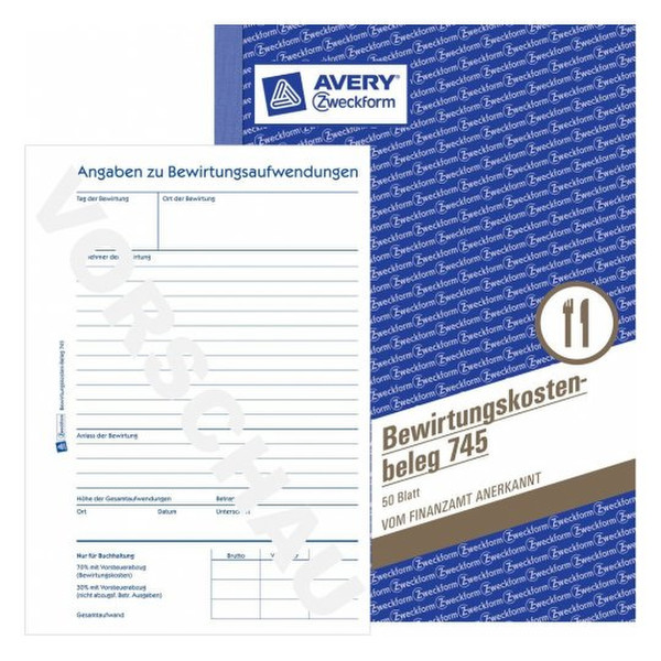 Avery 745 administration book