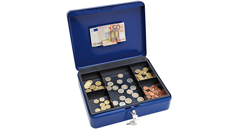 Wedo 145 403H Steel Blue cash box tray