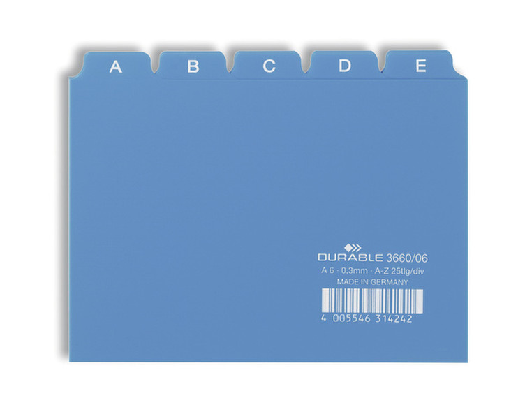 Durable 3660/06 Blue 25pc(s) index card