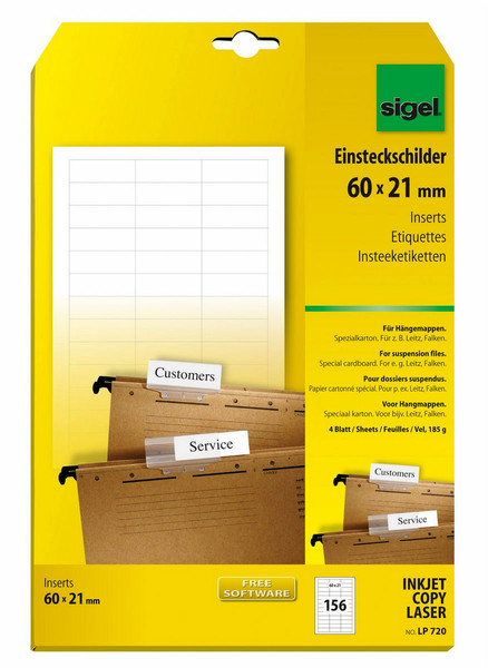 Sigel LP720 non-adhesive label