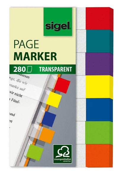 Sigel HN677 Flexible bookmark Blue,Green,Orange,Red,Violet,Yellow 280pc(s) bookmark