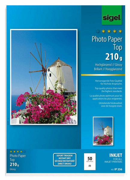 Sigel IP356 A3 (297×420 mm) Gloss White inkjet paper