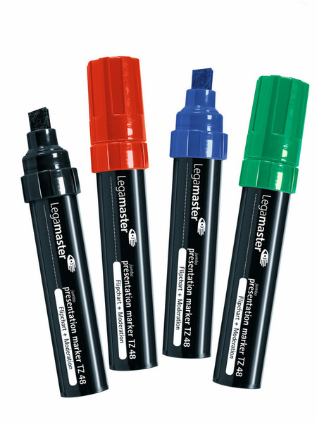 Legamaster JUMBO TZ 48 Chisel tip Black,Blue,Green,Red 4pc(s) marker