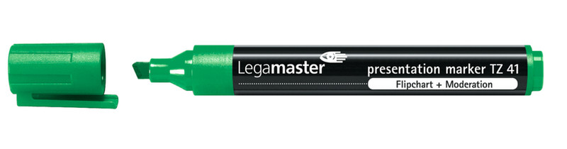 Legamaster TZ 41 Скошенный наконечник Зеленый 10шт маркер