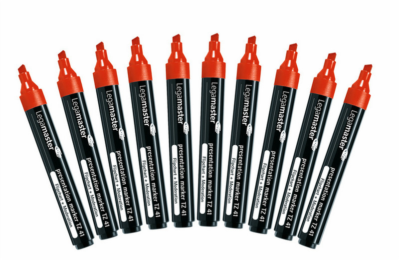 Legamaster TZ 41 Chisel tip Red 10pc(s) marker