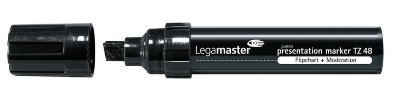 Legamaster JUMBO TZ 48 Скошенный наконечник Черный 10шт маркер