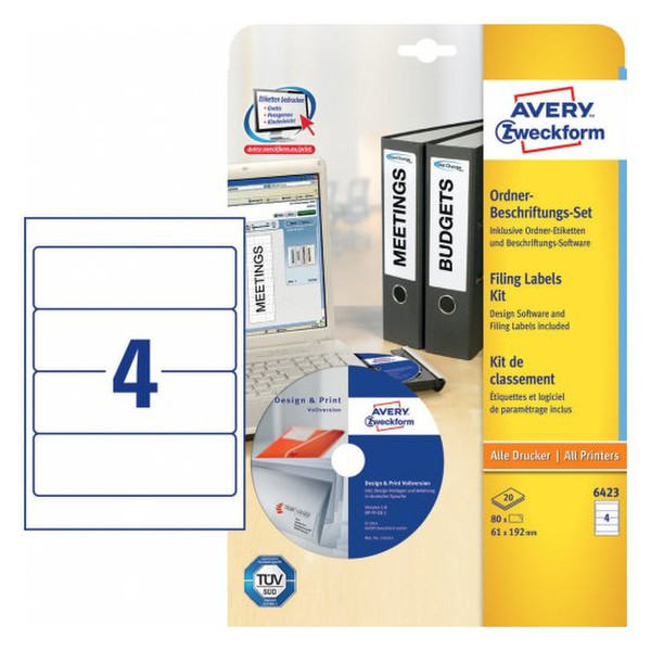 Avery 6423 self-adhesive label