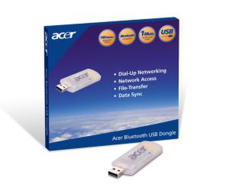 Acer Adapter Bluetooth Mini USB f PC 100m 2Мбит/с сетевая карта