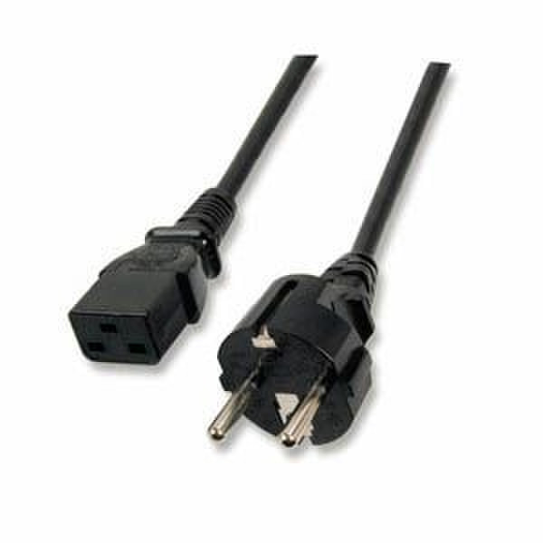 GR-Kabel NB-873 1.8m CEE7/7 Schuko C19 coupler Black power cable
