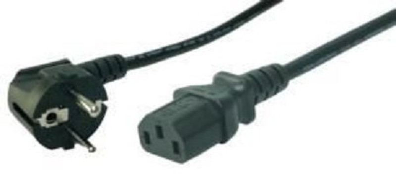 GR-Kabel CEE7/7/C13, 10 m 10m CEE7/7 Schuko C13 coupler Black power cable