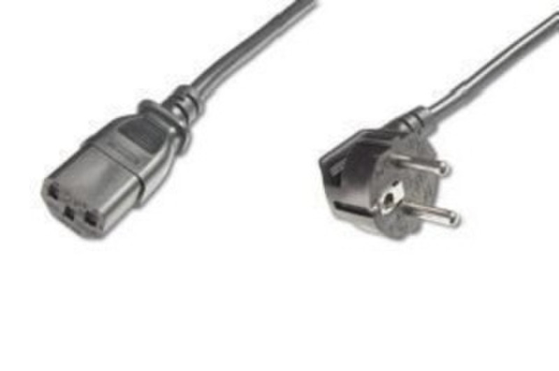 GR-Kabel CEE7/7 / EN60320-C13, 5 m 5m CEE7/7 Schuko C13 coupler Black power cable