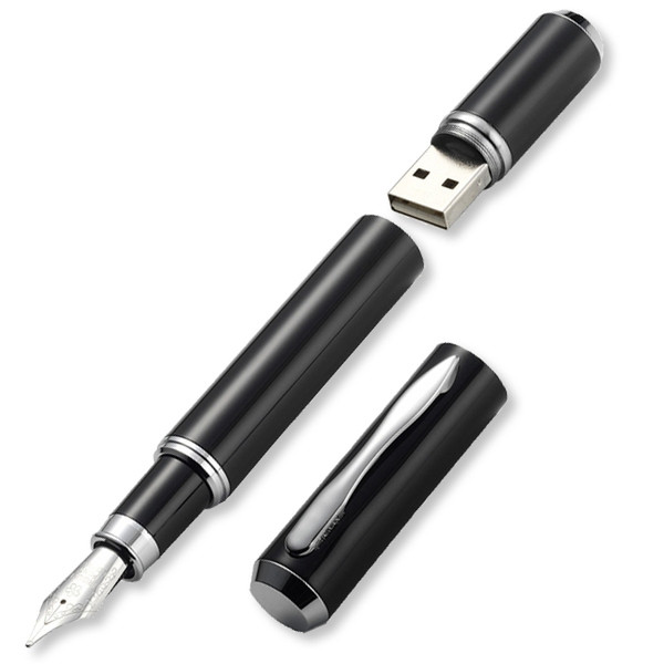 XLayer USB Pen Fountain 8ГБ USB 2.0 Type-A Черный USB флеш накопитель