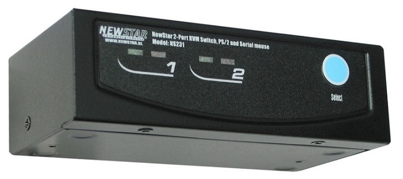Newstar PC Splitter, PS/2 Schwarz Tastatur/Video/Maus (KVM)-Switch