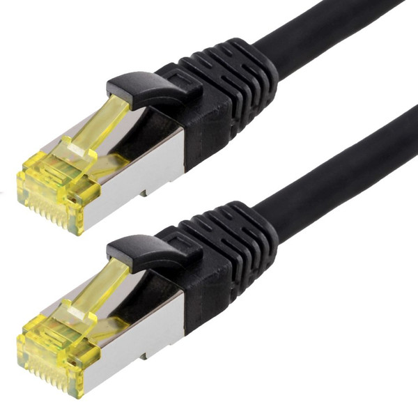 Helos 118125 10м Cat6a S/FTP (S-STP) Черный, Cеребряный, Желтый сетевой кабель