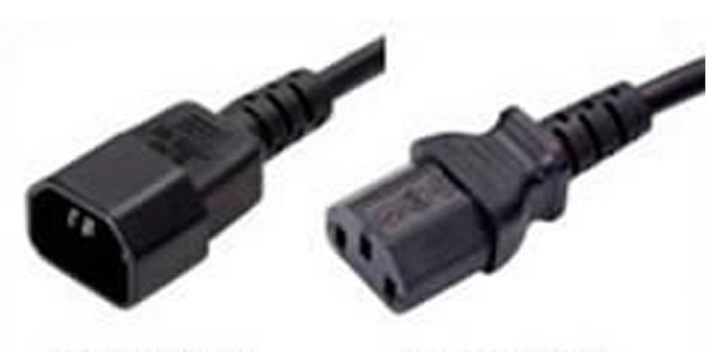 Tecline 35100 0.5m C14 coupler C13 coupler Black power cable