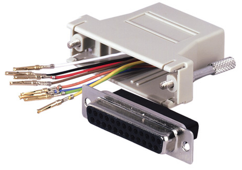 Tecline 50707 9pin D-Sub 8P8C socket Белый кабельный разъем/переходник