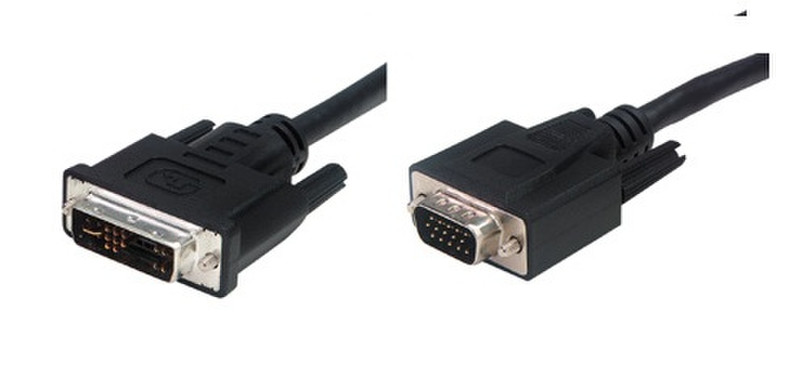 Tecline 38910 12+5-pin DVI-A 15-pin HD D-Sub Черный кабельный разъем/переходник
