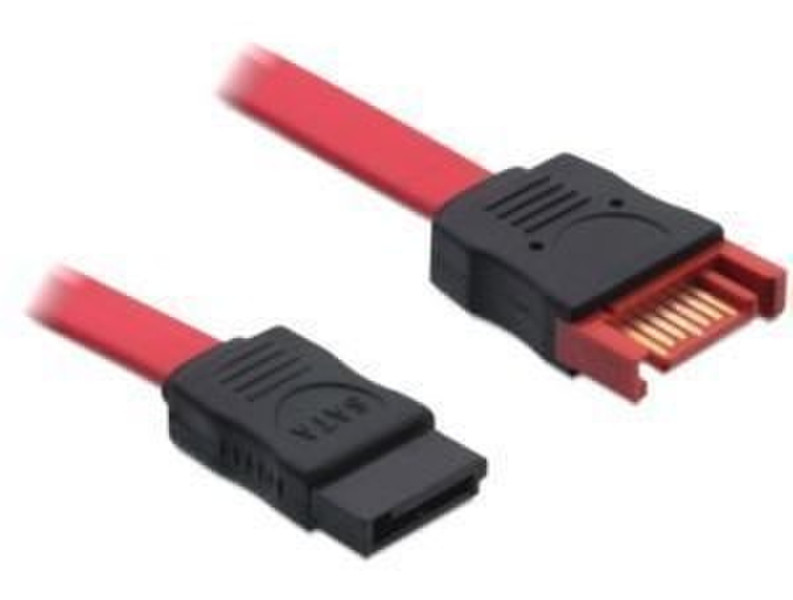 GR-Kabel SATA 7-pin - SATA 7-pin M/F 0.3m 0.3m SATA II 7-pin SATA II 7-pin Red SATA cable