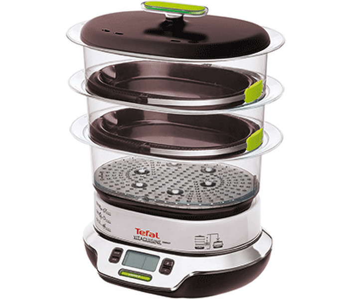 Tefal VS400332 3basket(s) freestanding Black,Green,Metallic,Transparent steam cooker