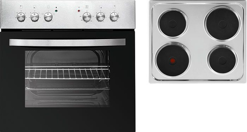 Bomann EHBE 9602 IX Sealed plate hob Electric oven cooking appliances set