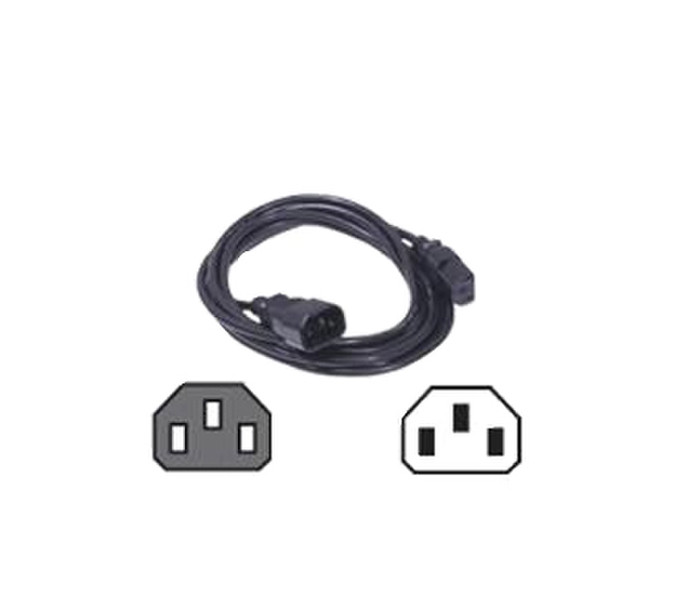 DELL 450-17071 2m C13 coupler C14 coupler Black power cable