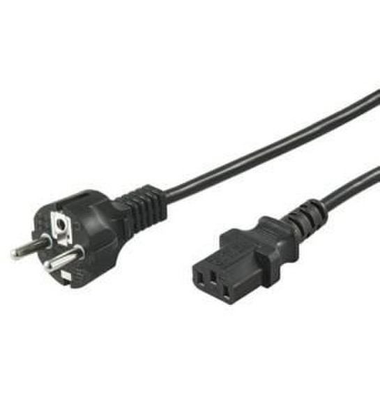 GR-Kabel CEE7/7/C13, 2 m 2m CEE7/7 Schuko C12 coupler Black power cable