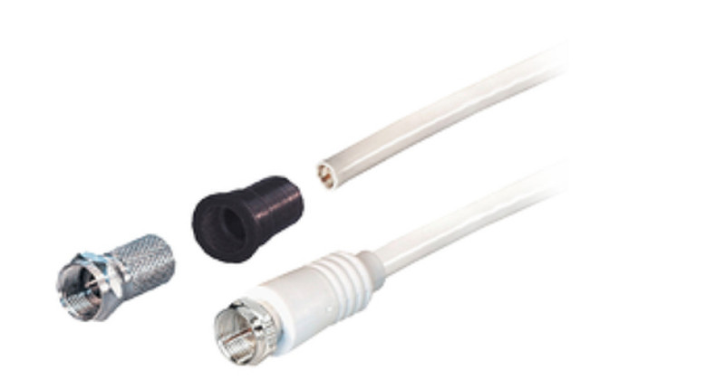 Transmedia FH4-20K 20м F-plug F-plug Белый коаксиальный кабель