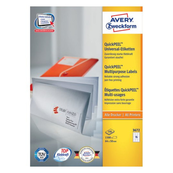 Avery 3672 self-adhesive label