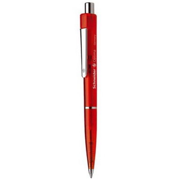 Schneider Optima Clip-on retractable ballpoint pen Medium Schwarz 10Stück(e)