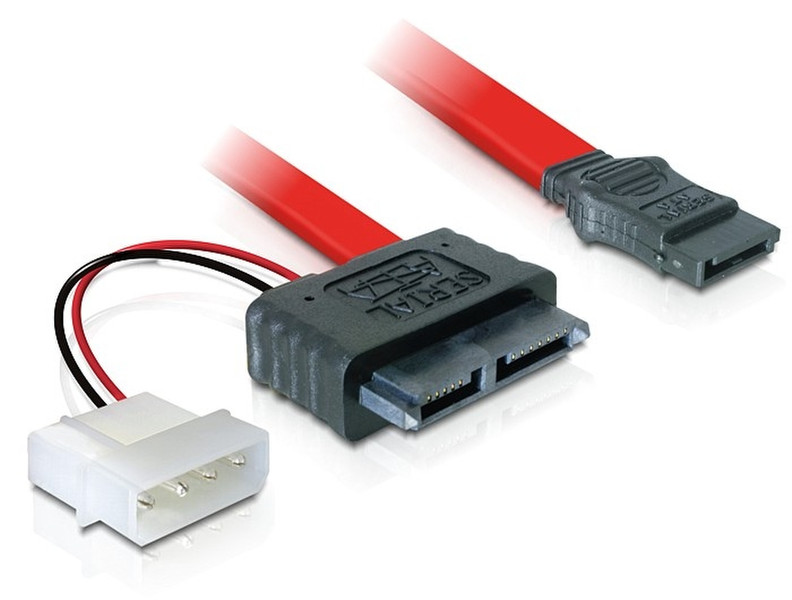 Alcasa 5045-SL02 0.3м SATA 13-pin + 4-pin Molex SATA Черный, Красный, Белый кабель SATA