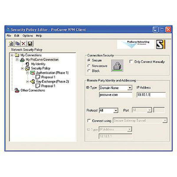 Hewlett Packard Enterprise ProCurve VPN Client 100 User License